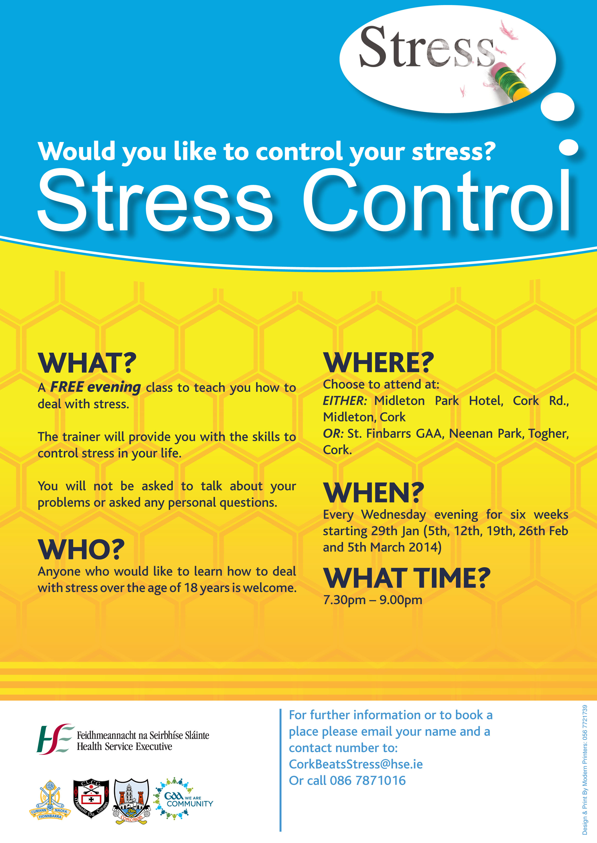 midleton gaa club healthy club project flyers stress reduction