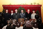 Senior players present medals
